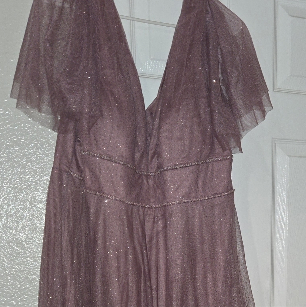 Pink/mauve Sparkle Dress By Ever Pretty
